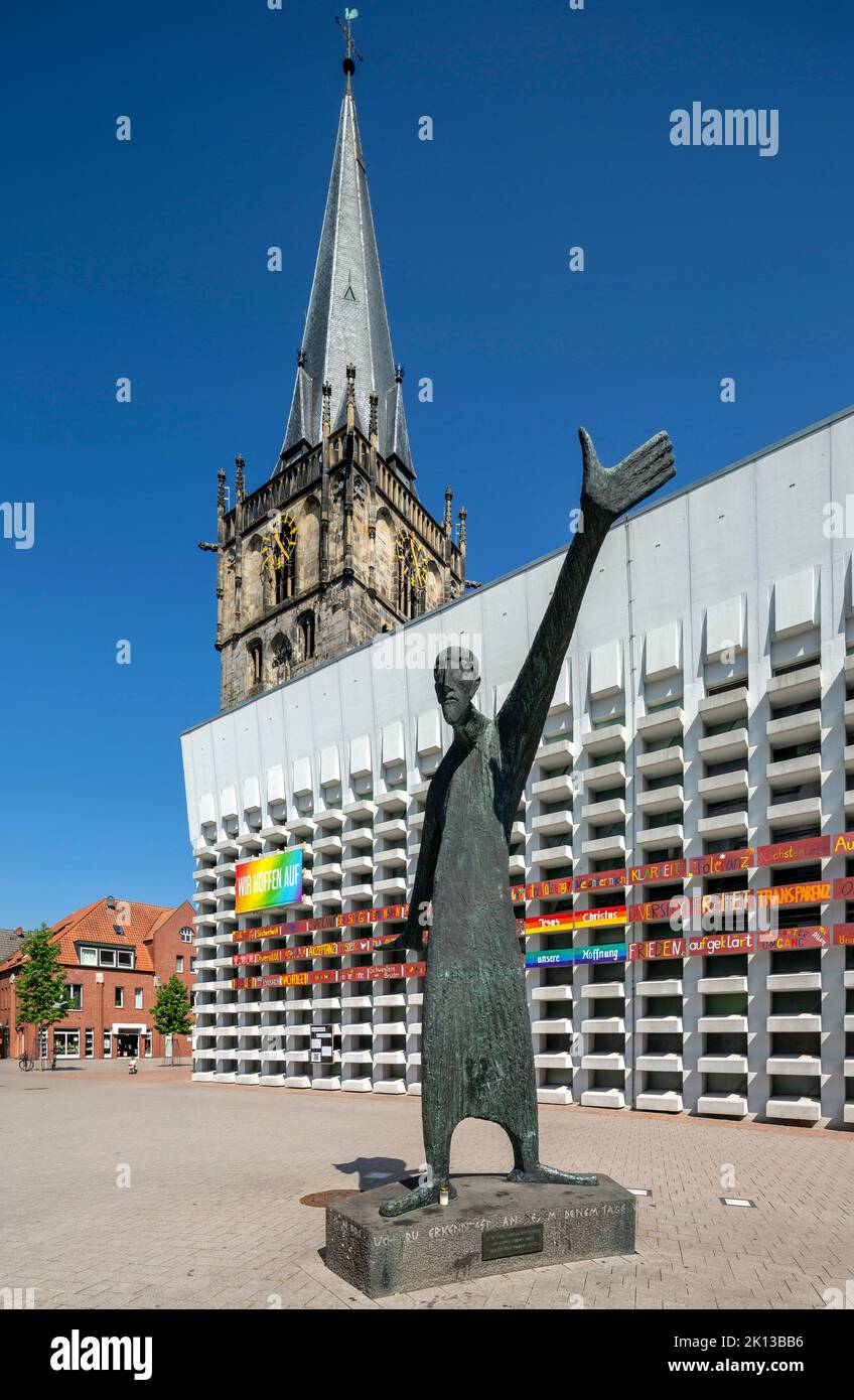 « Deutschland, Ahaus, Westmuensterland, Muensterland, Westfalen, Nordrhein-Westfalen, NRW, Katholische Kirche St. Mariae Himmelfahrt am Markt, der Kirc Foto Stock