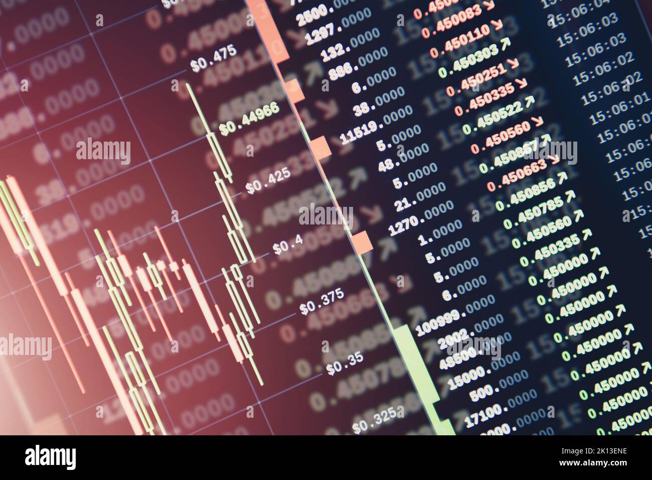 Concetto di piattaforma di mercato per il trading di criptovaluta. Economia e Business tema. Foto Stock