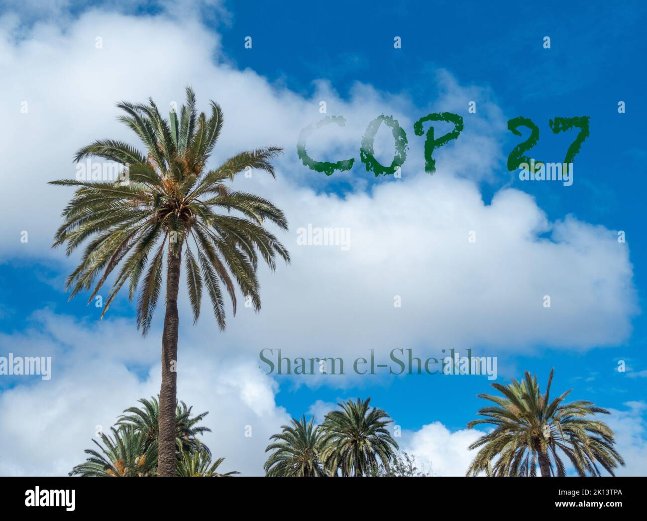 COP 27, immagine concettuale di Sharm el-Sheikh. Foto Stock