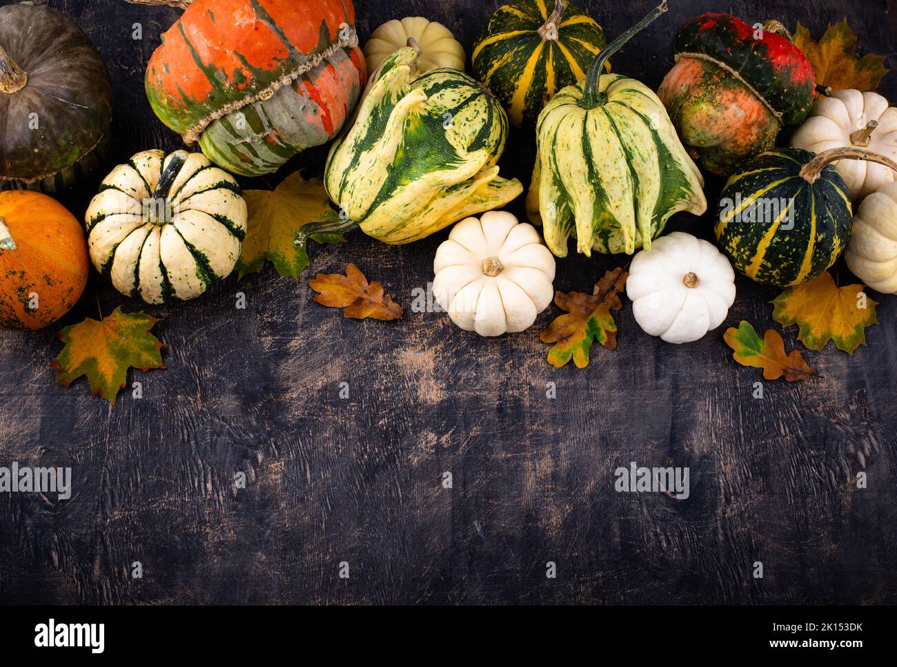 Autunno sfondo autunno autunno autunno con zucche Foto Stock