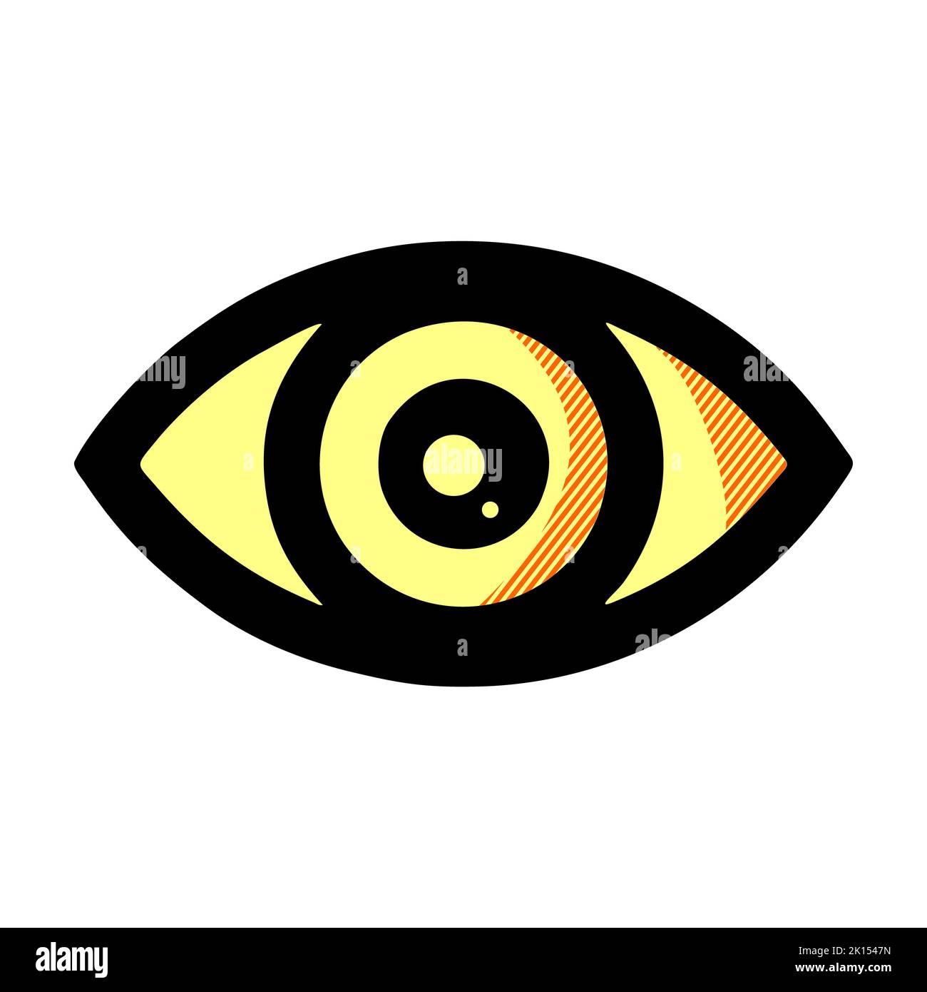Eye Icon, Eye Icon Image, Eye Icon Vector in stile moderno e piatto per web design, grafica e mobile design. Vettore icona occhio isolato su sfondo bianco. Occhio i Foto Stock