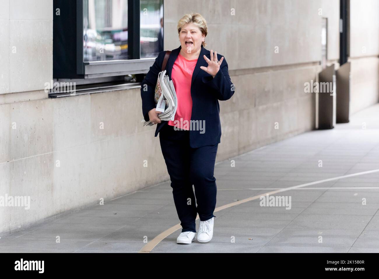Il nuovo spettacolo politico della BBC domenica con Laura Kuenssberg è in mostra per la prima volta questa mattina, in sostituzione del Andrew Marr Show che era stato ospite Foto Stock