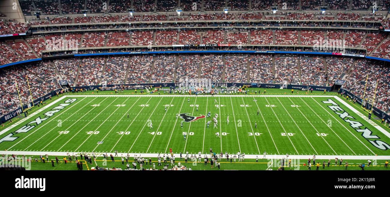 Vista completa dello stadio NRG durante la partita di football della NFL tra gli Indianapolis Colts e gli Houston Texans il 11 settembre 2022 allo stadio NRG di ho Foto Stock