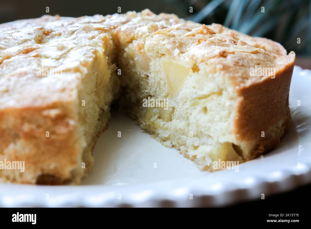 Torta di mele francese umida fatta in casa Foto Stock