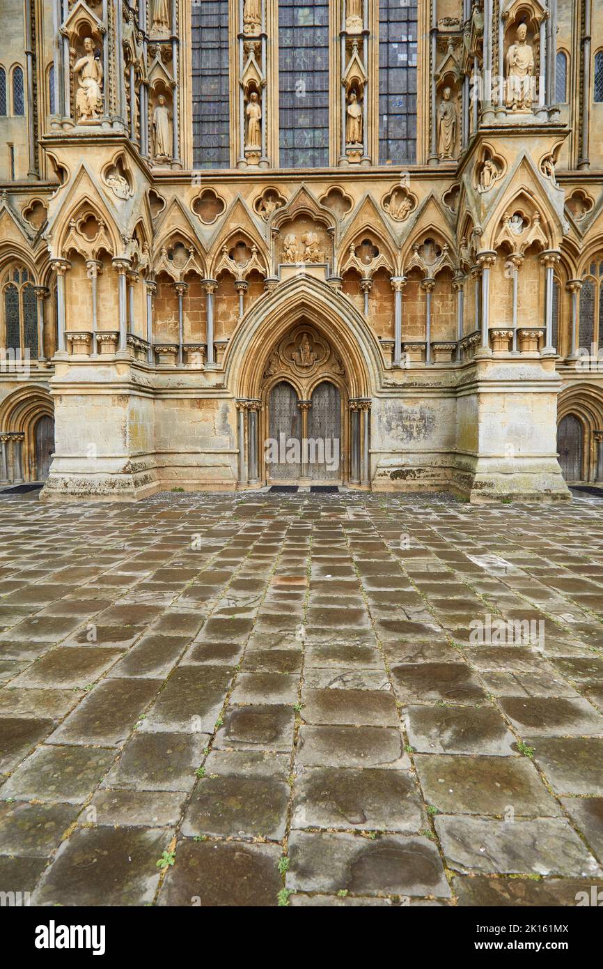 Cattedrale di Wells, Somerset, Regno Unito Foto Stock