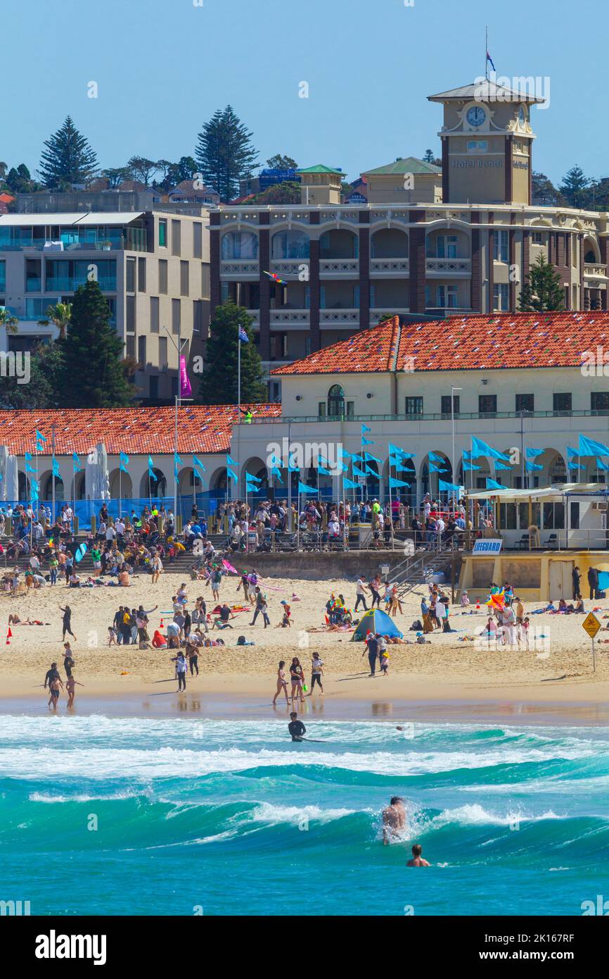 Surfers a Bondi Beach a Sydney, NSW, Australia. Foto Stock