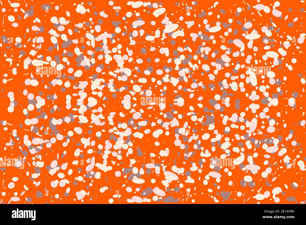 Sfondo colorato Abstract fatto di gocce di vernice, macchie e schizzi. Colori arancione, rosa, bianco. Illustrazione vettoriale Illustrazione Vettoriale