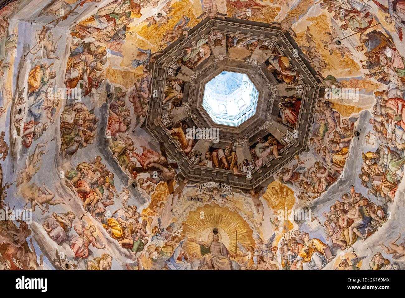 Cupola del brunelleschi affresco da vicino immagini e fotografie stock