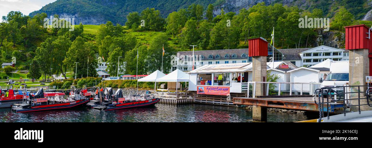Fjord safari a Flam Norvegia Foto Stock