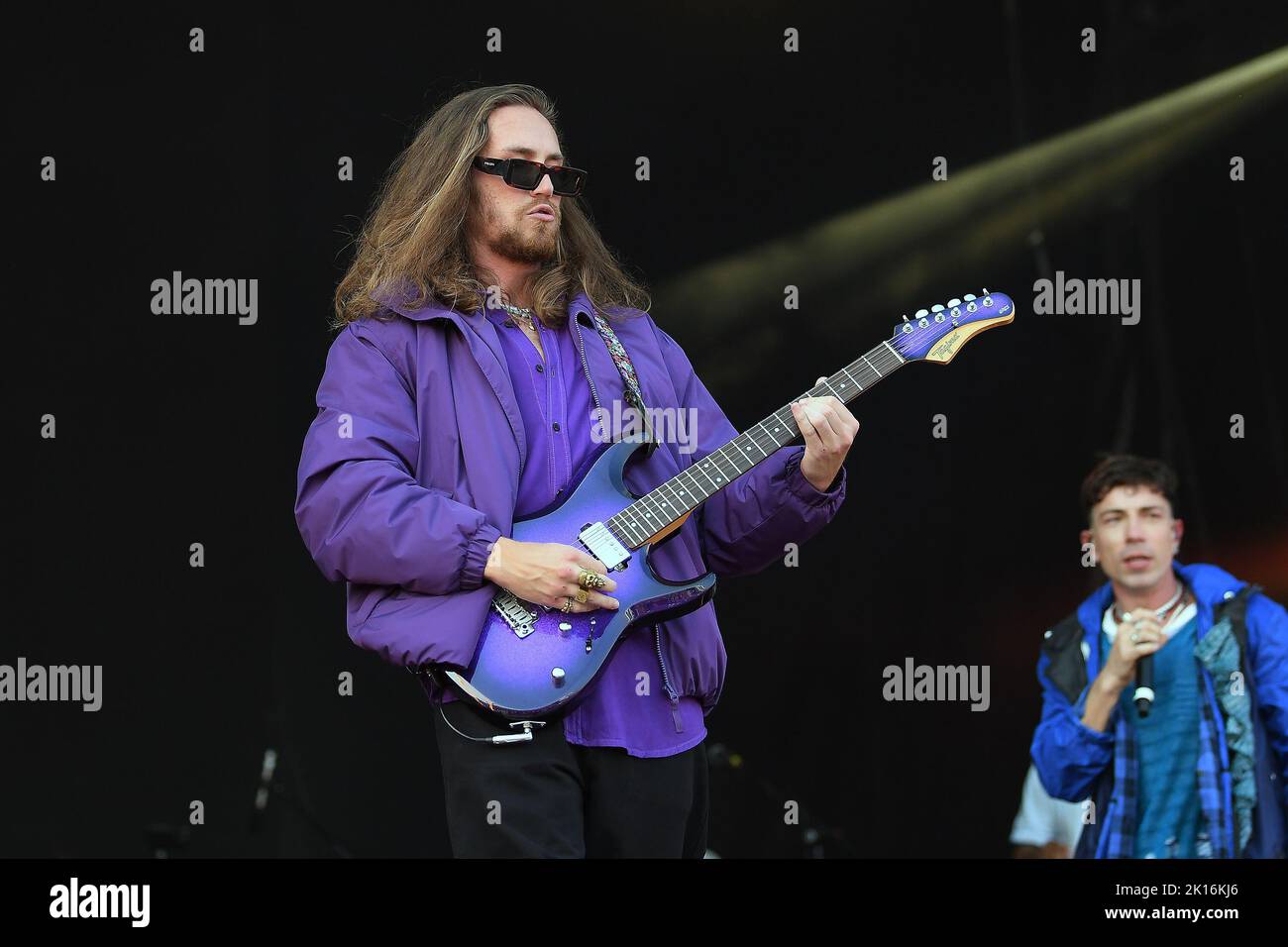 Rio de Janeiro, Brasile, 9 settembre 2022. Il cantante Vitor Kley, durante il suo concerto al Rock di Rio 2022, nella città di Rio de Janeiro. Foto Stock