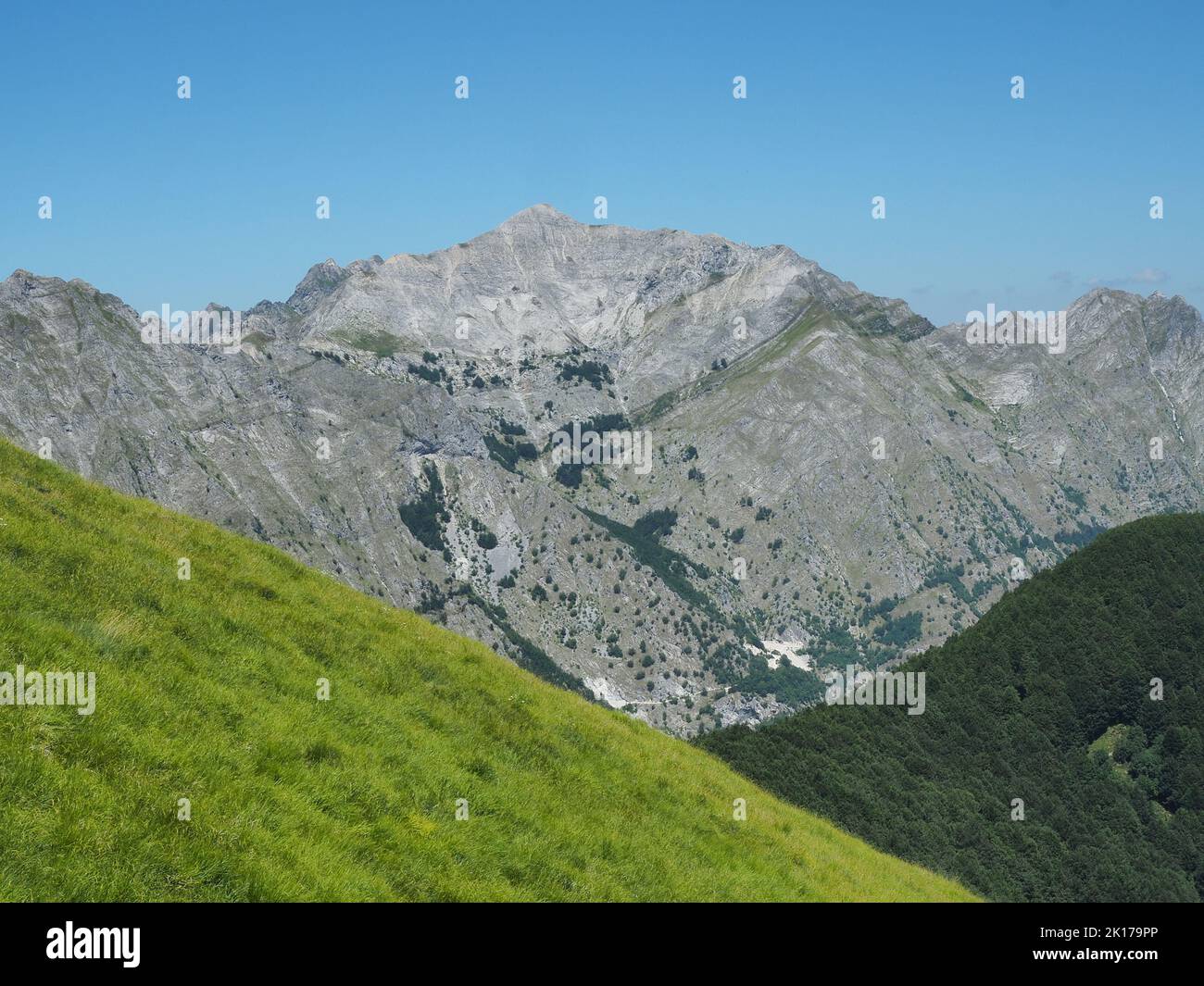 Alpi Apuane in Toscana Foto Stock