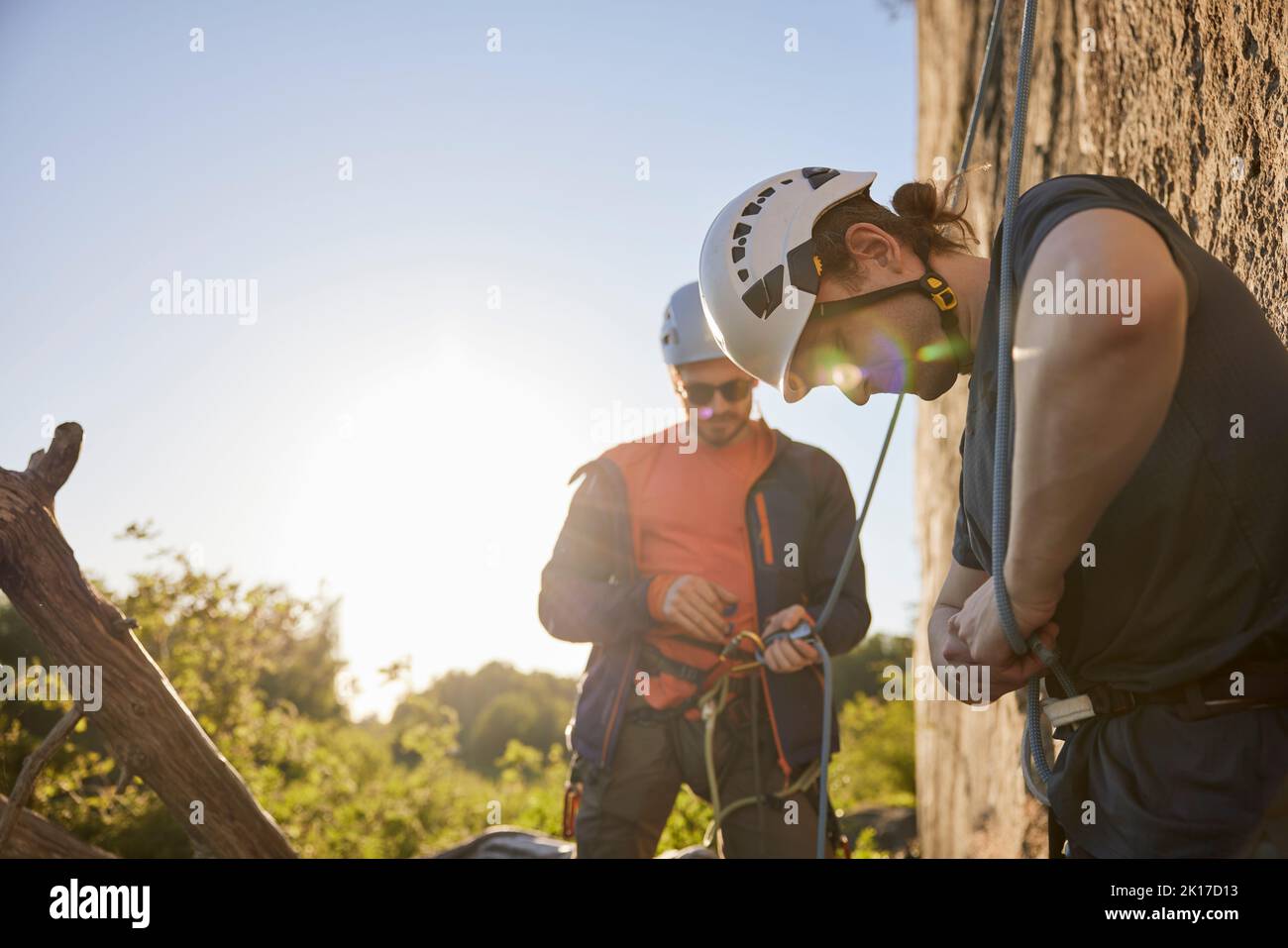 Arrampicatori apparecchiature per la preparazione Foto Stock