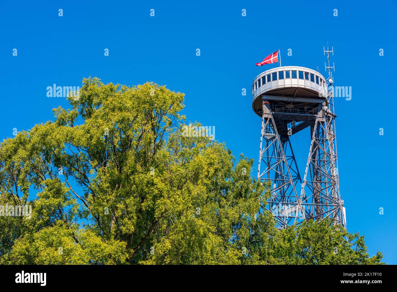 La torre di Aalborg è una torre di osservazione alta 55 metri costruita in acciaio a traliccio ad Aalborg, Danimarca, e fu completata nel 1933 Foto Stock