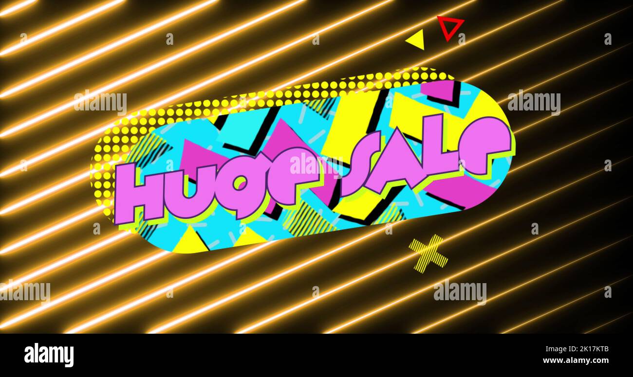 Immagine di un enorme testo di vendita su sentieri leggeri Foto Stock