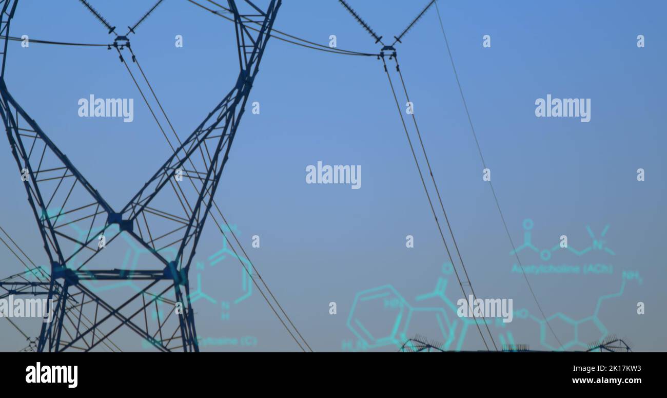 Immagine dell'elaborazione dei dati su pylon Foto Stock