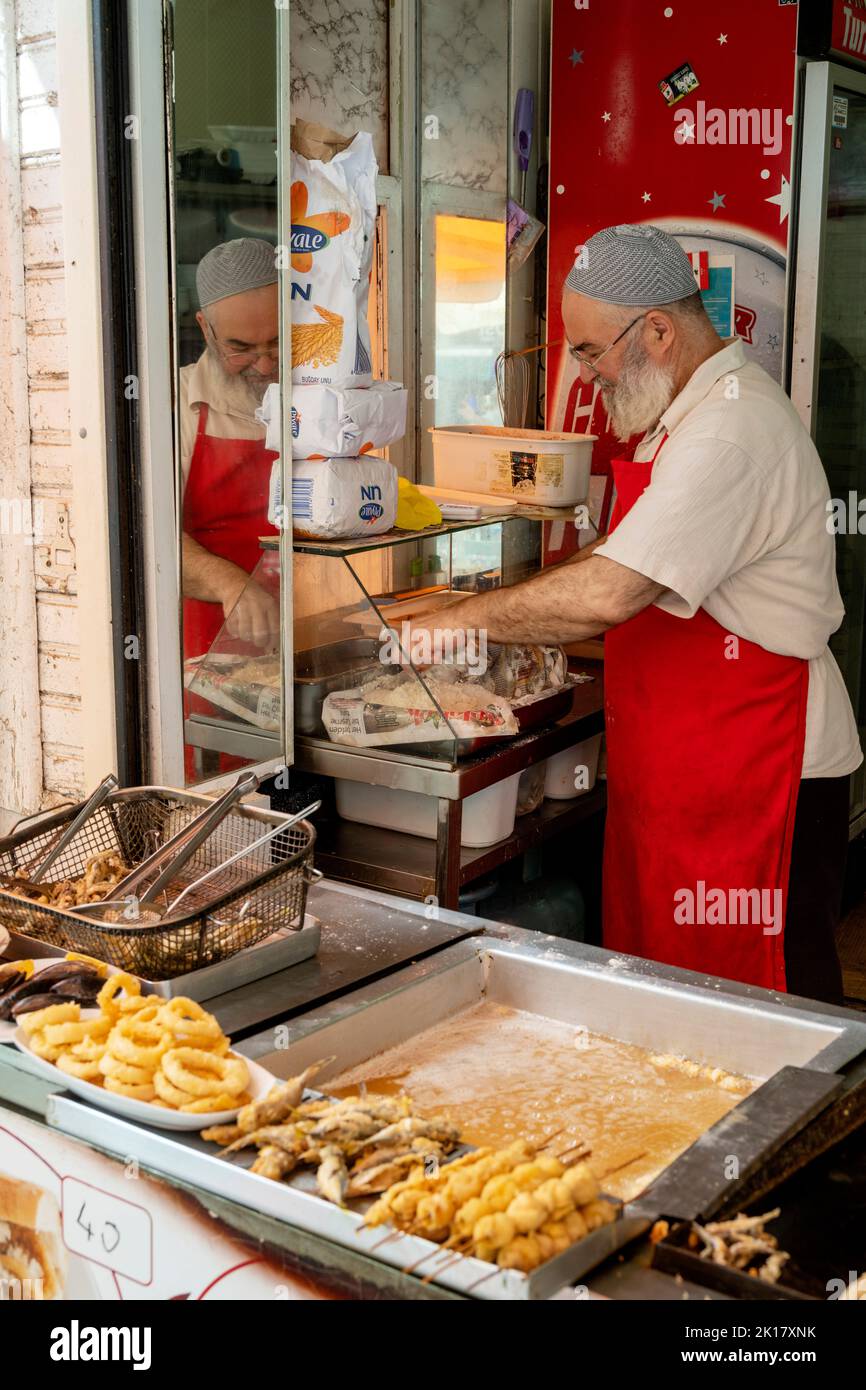 Türkei, Istanbul, Beykoz, Anadolu Kavagi, cibo e bevande Foto Stock