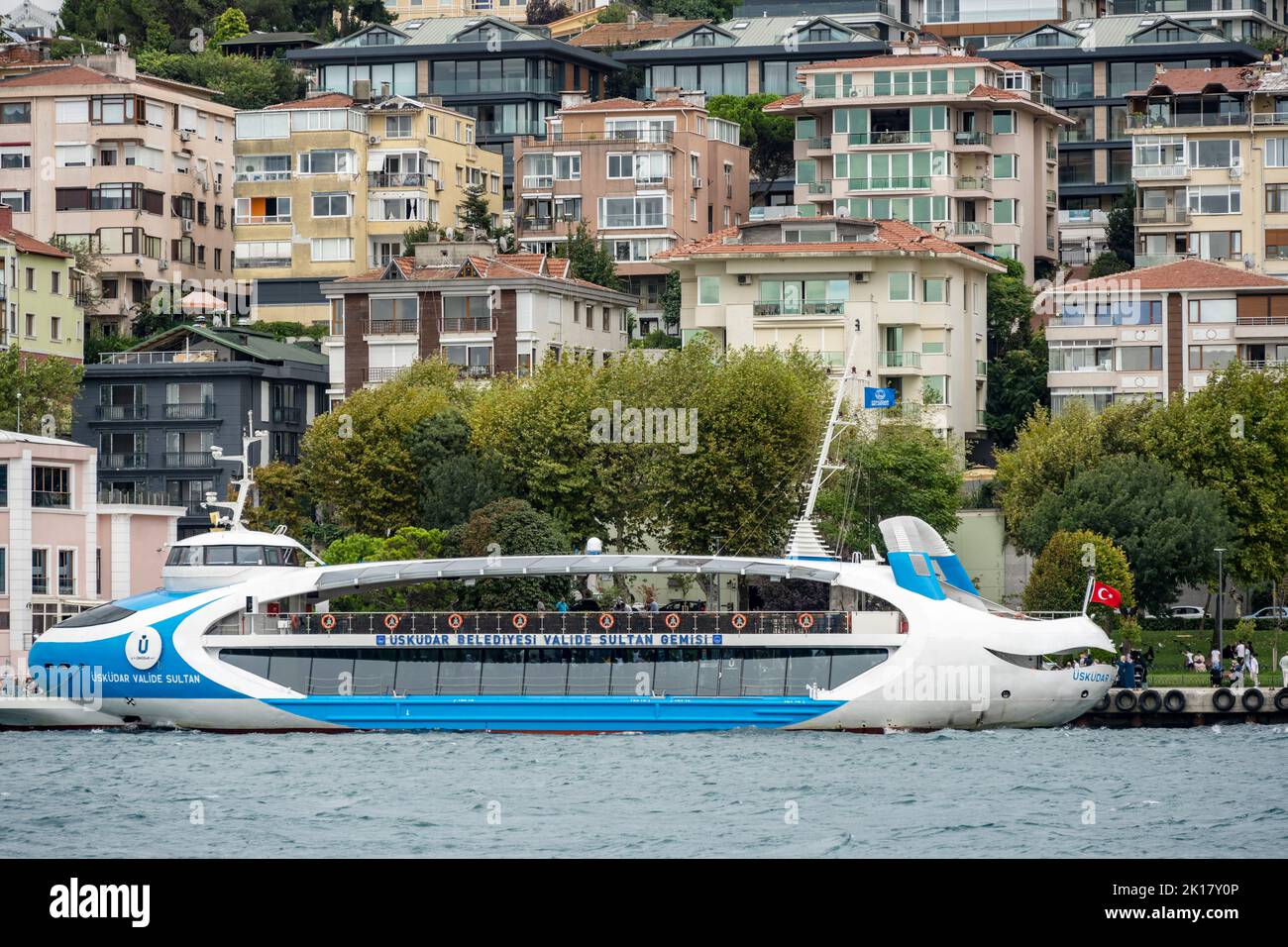 Türkei, Istanbul, Üsküdar, modernes Fährschiff Foto Stock