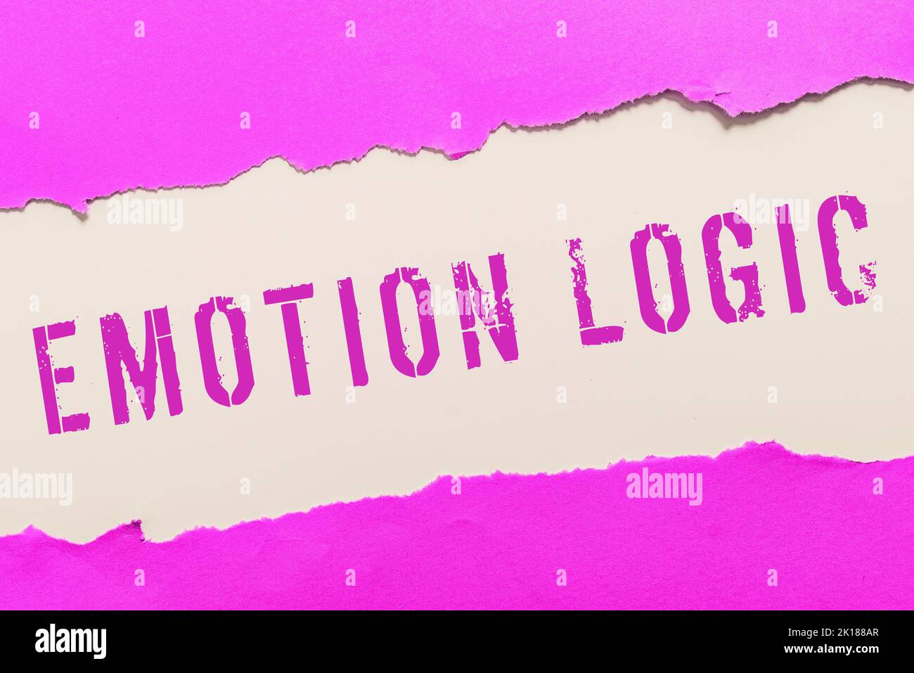 Scrittura a mano di testo Emotion Logic. Business idea cuore o anima cerebrale o intelligenza confusione equilibrio uguale Foto Stock