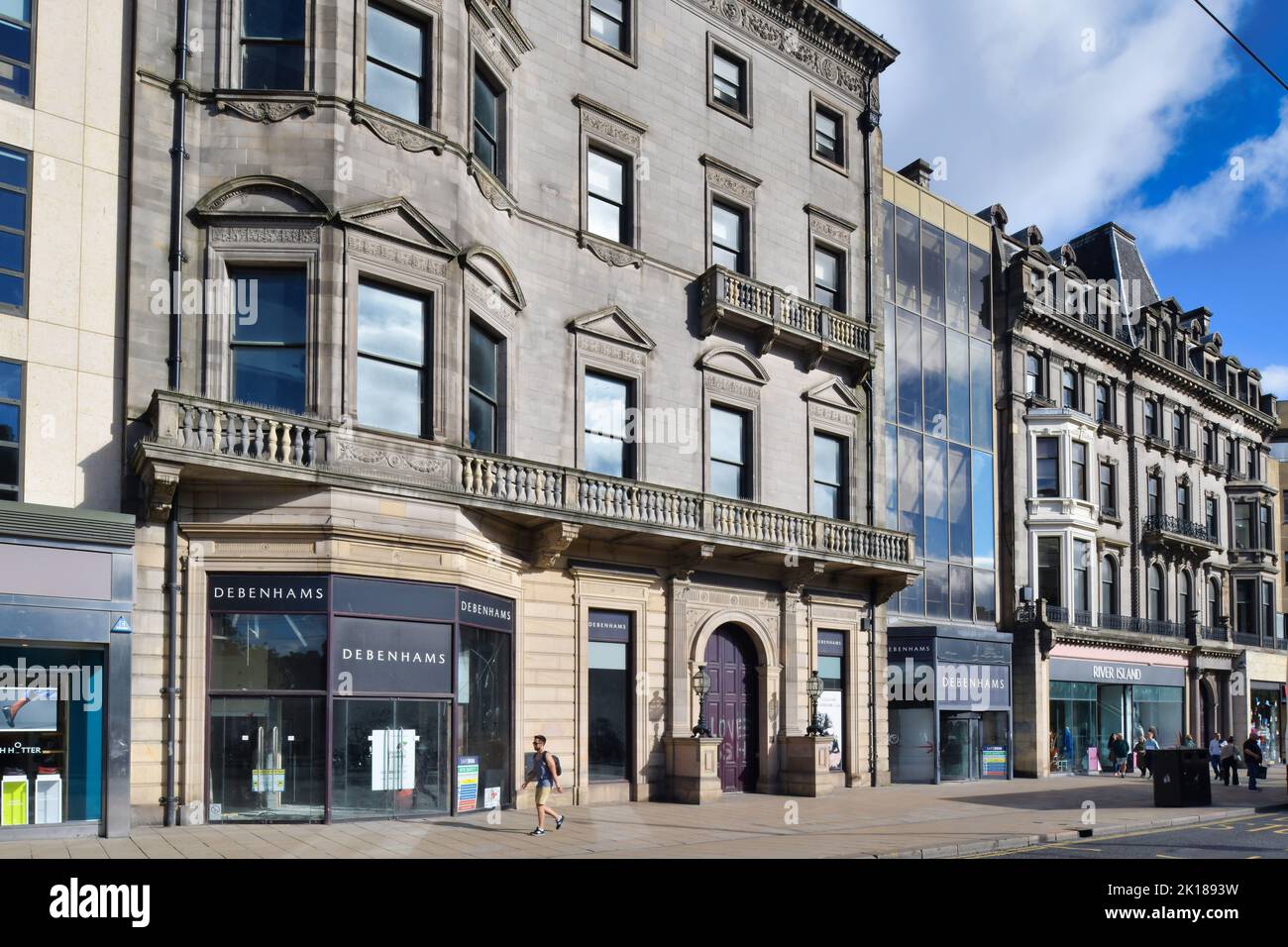 Edimburgo Scozia, Regno Unito 16 settembre 2022. Vista generale di Princes Street. Credit sst/alamy live news Foto Stock