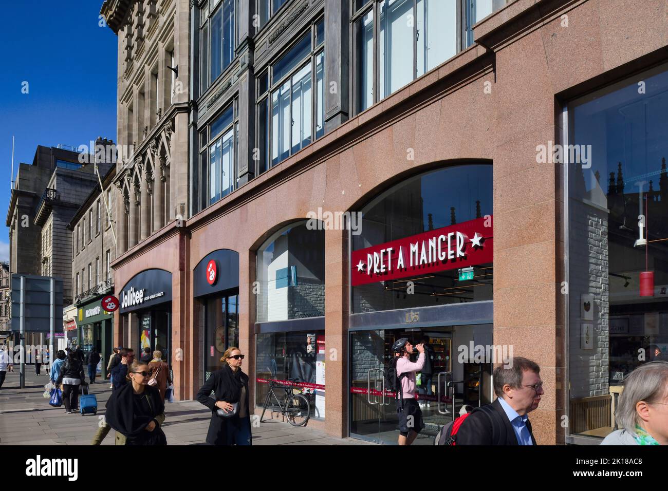 Edimburgo Scozia, Regno Unito 16 settembre 2022. Vista generale di Princes Street. Credit sst/alamy live news Foto Stock