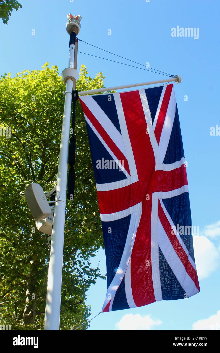 scene dal centro di londra in preparazione al funerale della regina elisabetta 2 londra inghilterra Foto Stock