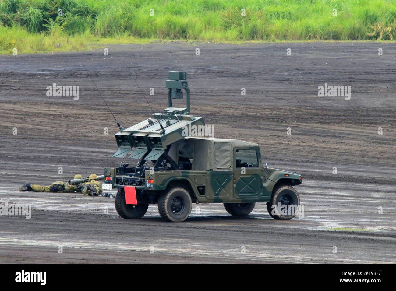 HMV di JGSDF con missile multiuso di gamma media Foto Stock