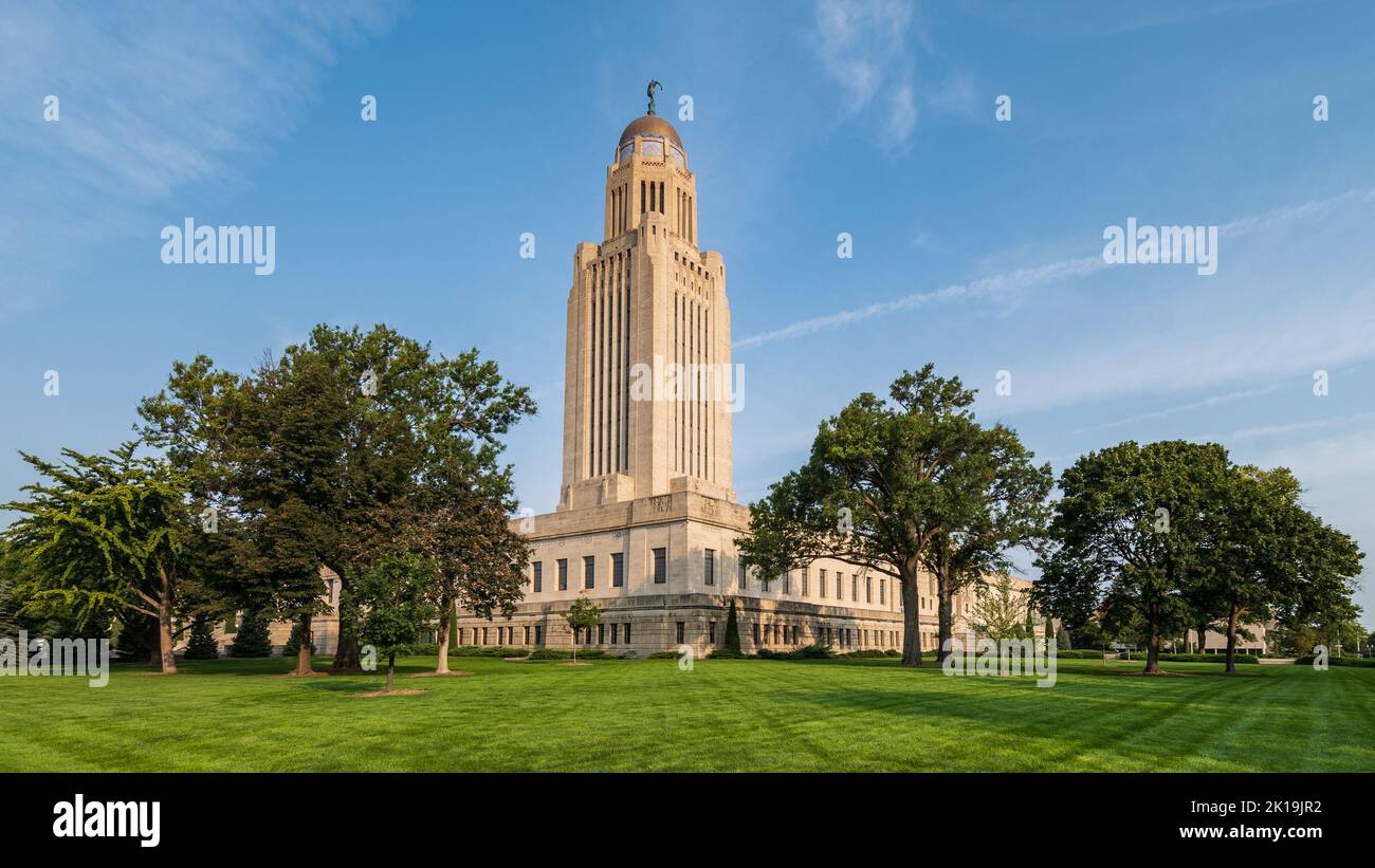 Capitale dello stato del Nebraska a Lincoln Foto Stock