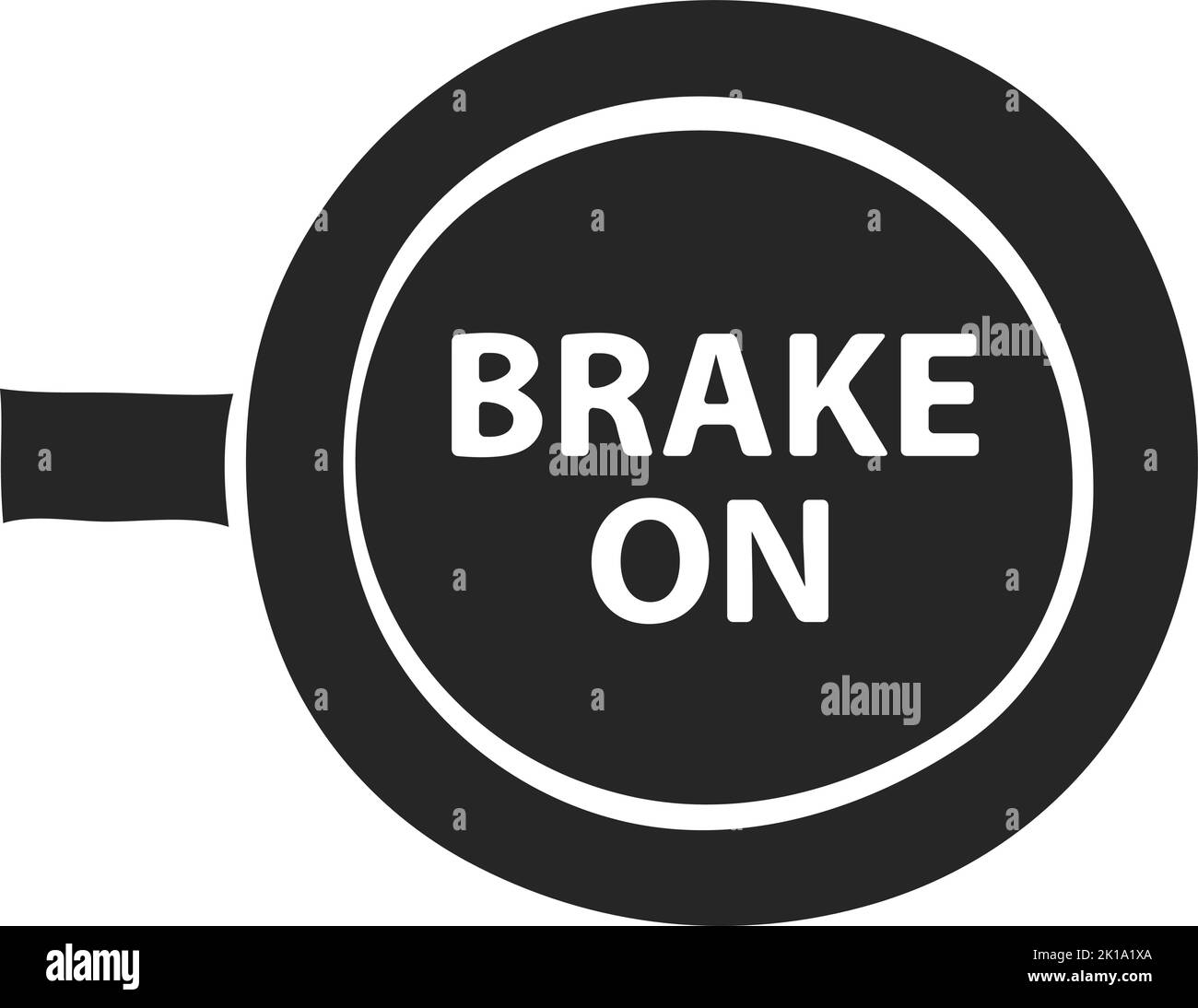 Illustrazione vettoriale del segnale Race Brake disegnato a mano Illustrazione Vettoriale