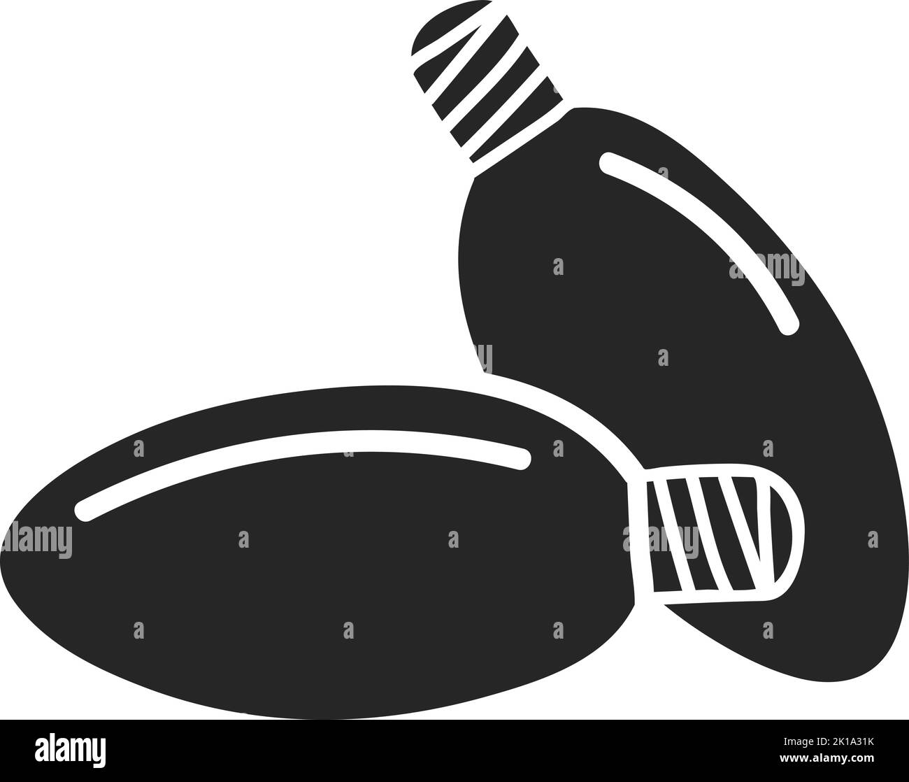 Illustrazione vettoriale della lampadina di Natale disegnata a mano Illustrazione Vettoriale