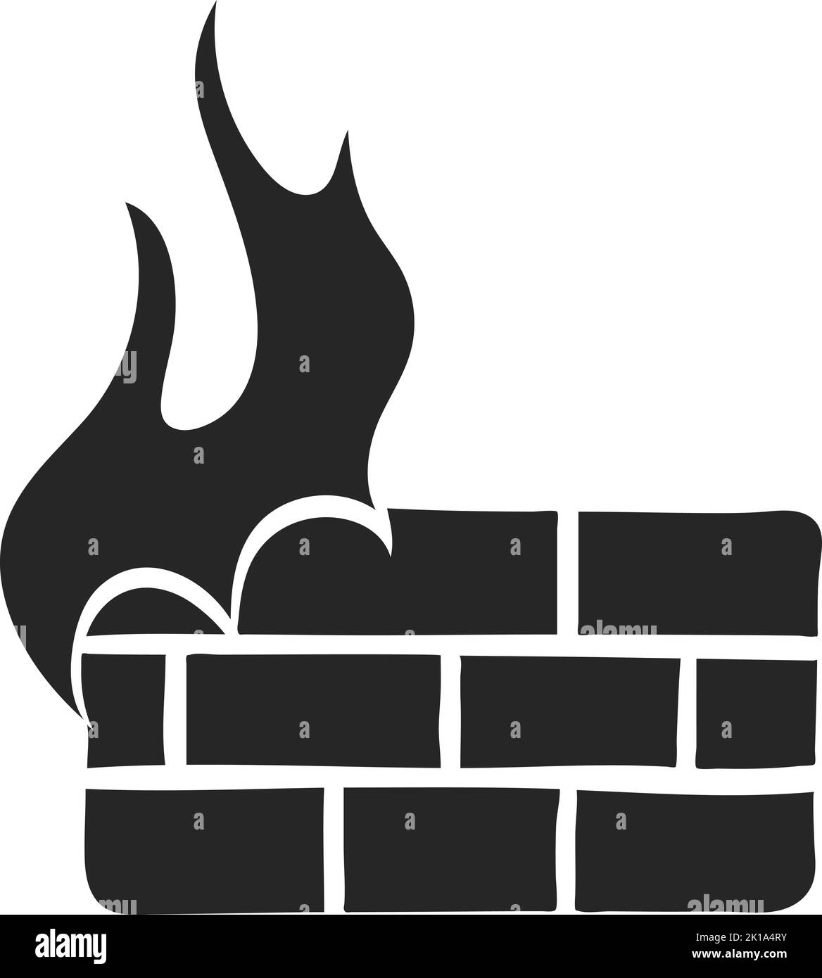 Illustrazione del vettore Firewall disegnato a mano Illustrazione Vettoriale