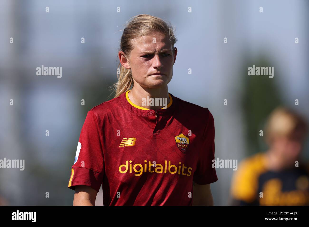 Vinovo, Italia, 16th settembre 2022. Carina Wenninger di AS Roma durante la Serie A Femminile Match presso il Juventus Training Centre di Torino. Il credito per le immagini dovrebbe essere: Jonathan Moskrop / Sportimage Credit: Sportimage/Alamy Live News Foto Stock