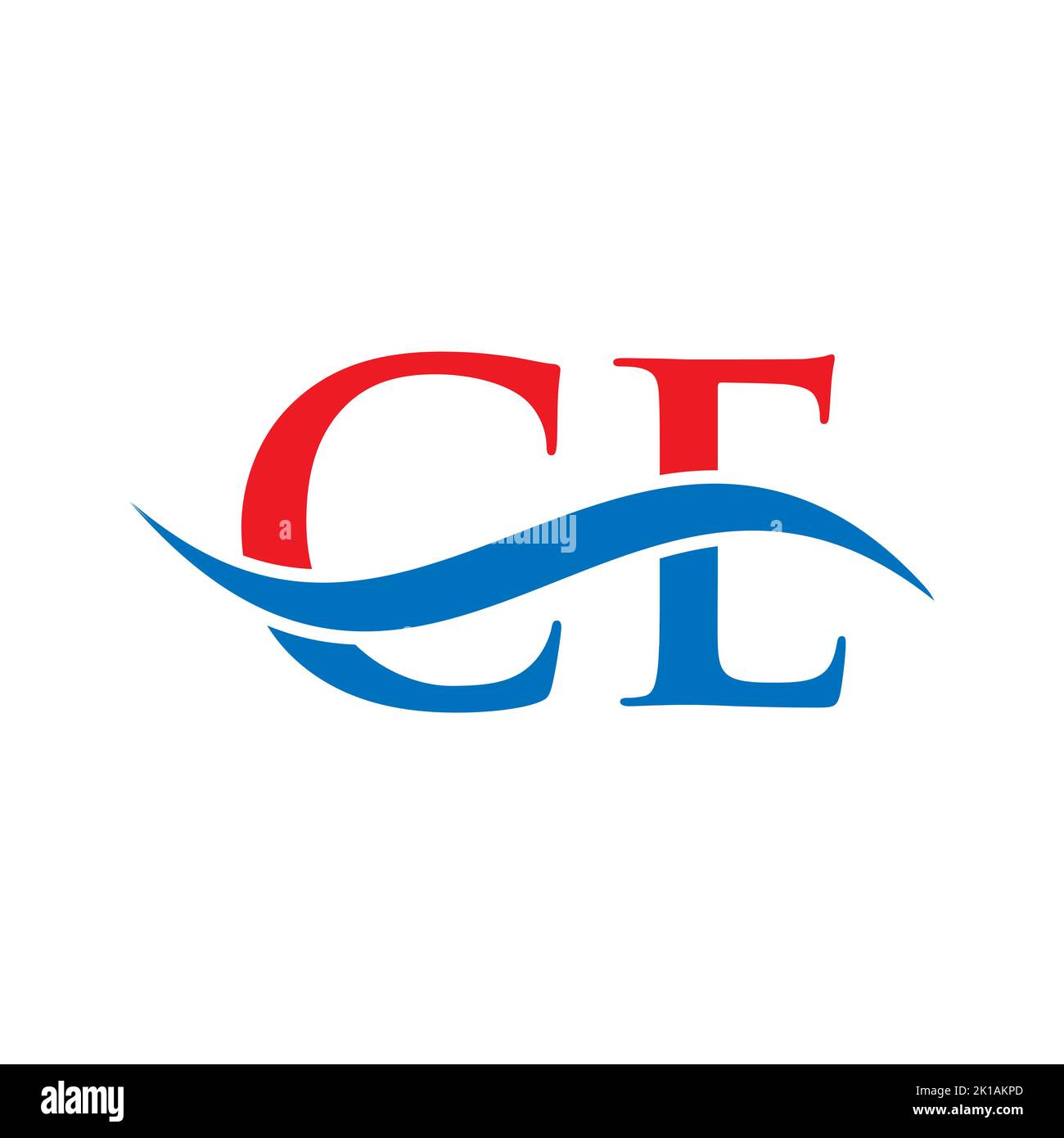 Modello vettoriale per logo lettera CE Combine. Lettera CE Logo Design segno di tipografia moderna Illustrazione Vettoriale