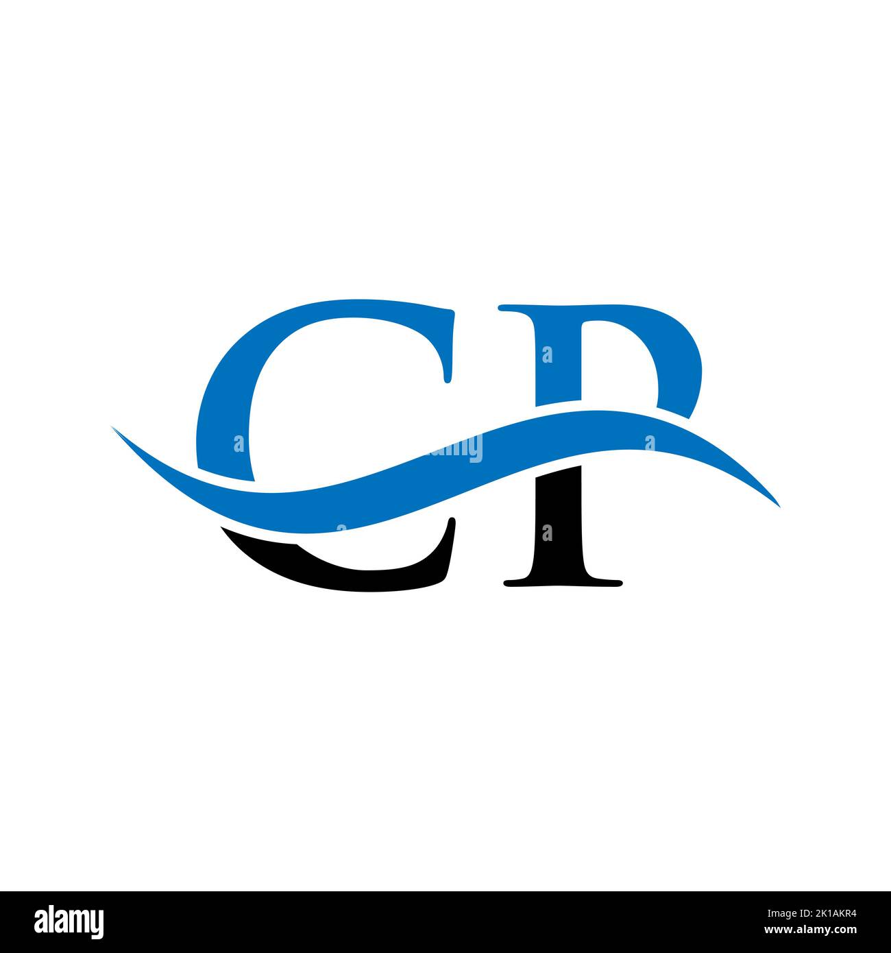 Modello vettoriale con logo CP Combine Letter. Lettera CP Logo Design moderno segno di tipografia Illustrazione Vettoriale