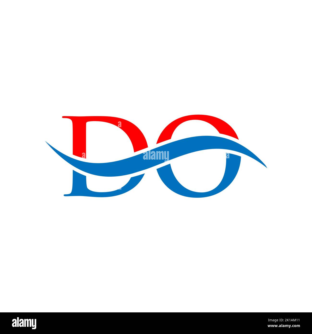 COMBINI modello vettoriale del logo della lettera. Lettera DO Logo Design moderno segno di tipografia Illustrazione Vettoriale