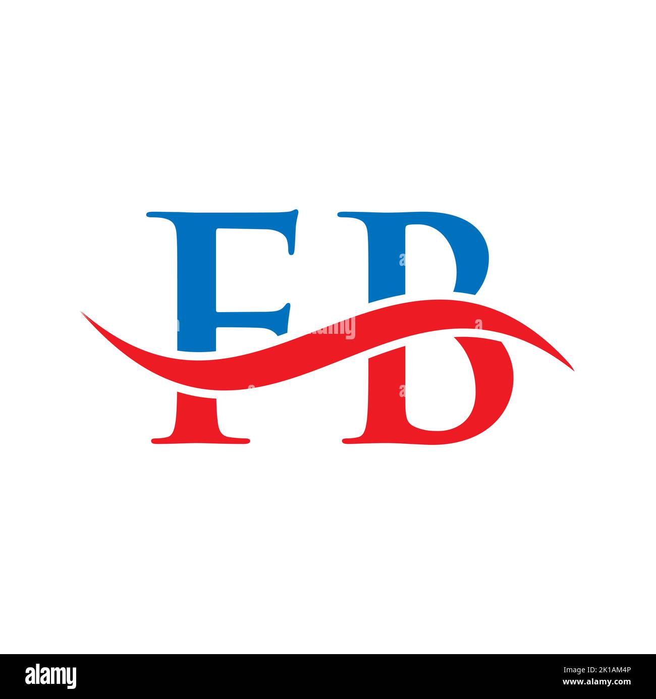 Modello vettoriale con logo FB Combine Letter. Lettera FB Logo Design moderno segno di tipografia Illustrazione Vettoriale