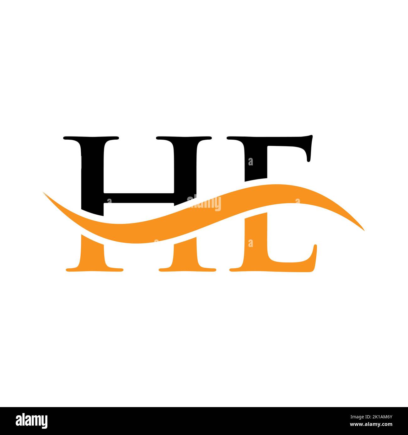 COMBINA il modello vettoriale del logo della lettera. Lettera HE Logo Design segno di tipografia moderna Illustrazione Vettoriale