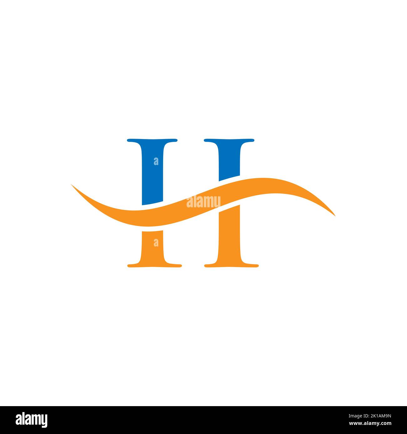 II modello vettoriale con logo Combine Letter. Lettera II Logo Design segno di tipografia moderna Illustrazione Vettoriale