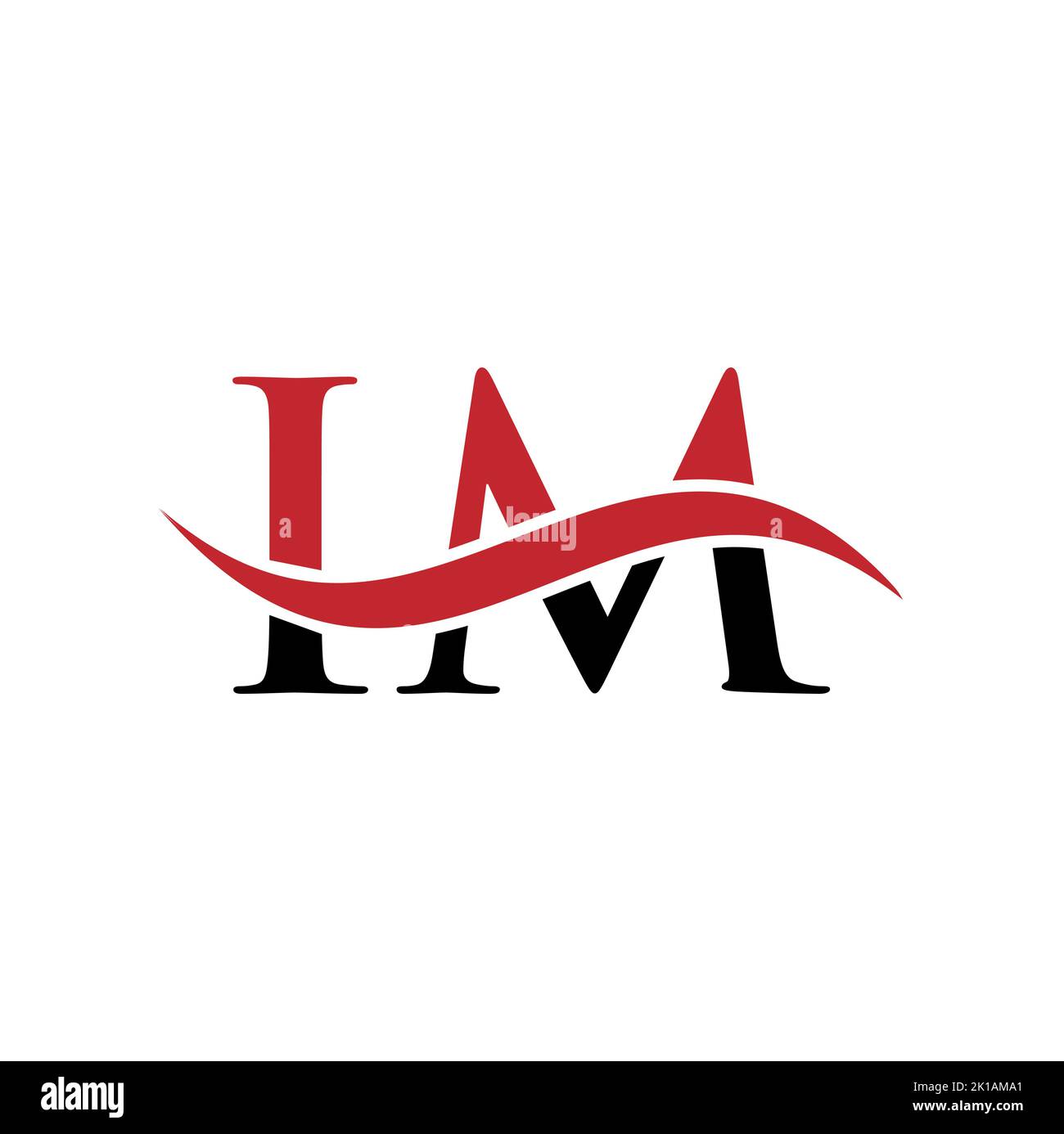 MODELLO vettore logo IM Combine Letter. Lettera IM Logo Design moderno segno di tipografia Illustrazione Vettoriale