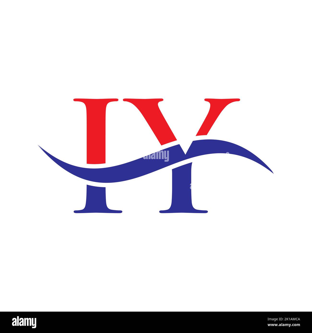 MODELLO vettoriale con logo IY Combine Letter. Lettera IY Logo Design segno di tipografia moderna Illustrazione Vettoriale