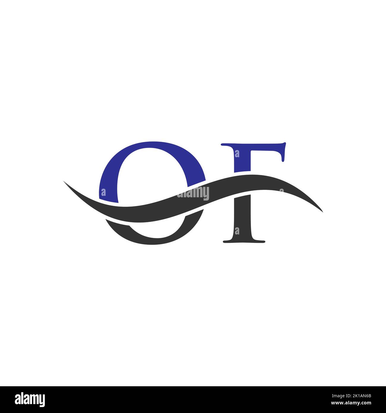 DI modello vettore logo lettera combinata. Lettera DEL segno moderno di typography di disegno di marchio Illustrazione Vettoriale