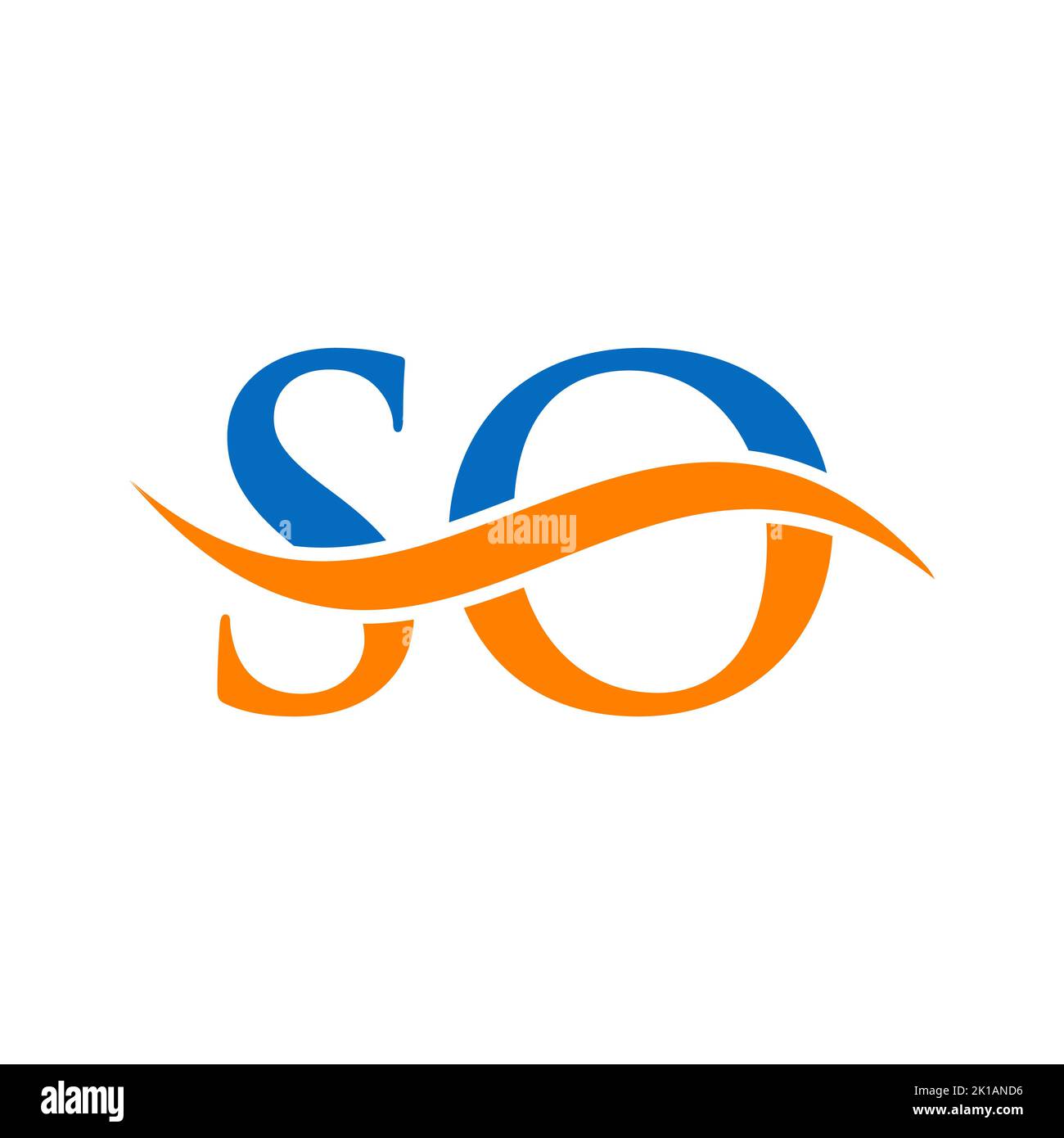 QUINDI, combina modello vettoriale per il logo della lettera. Lettera SO Logo Design moderno segno di tipografia Illustrazione Vettoriale