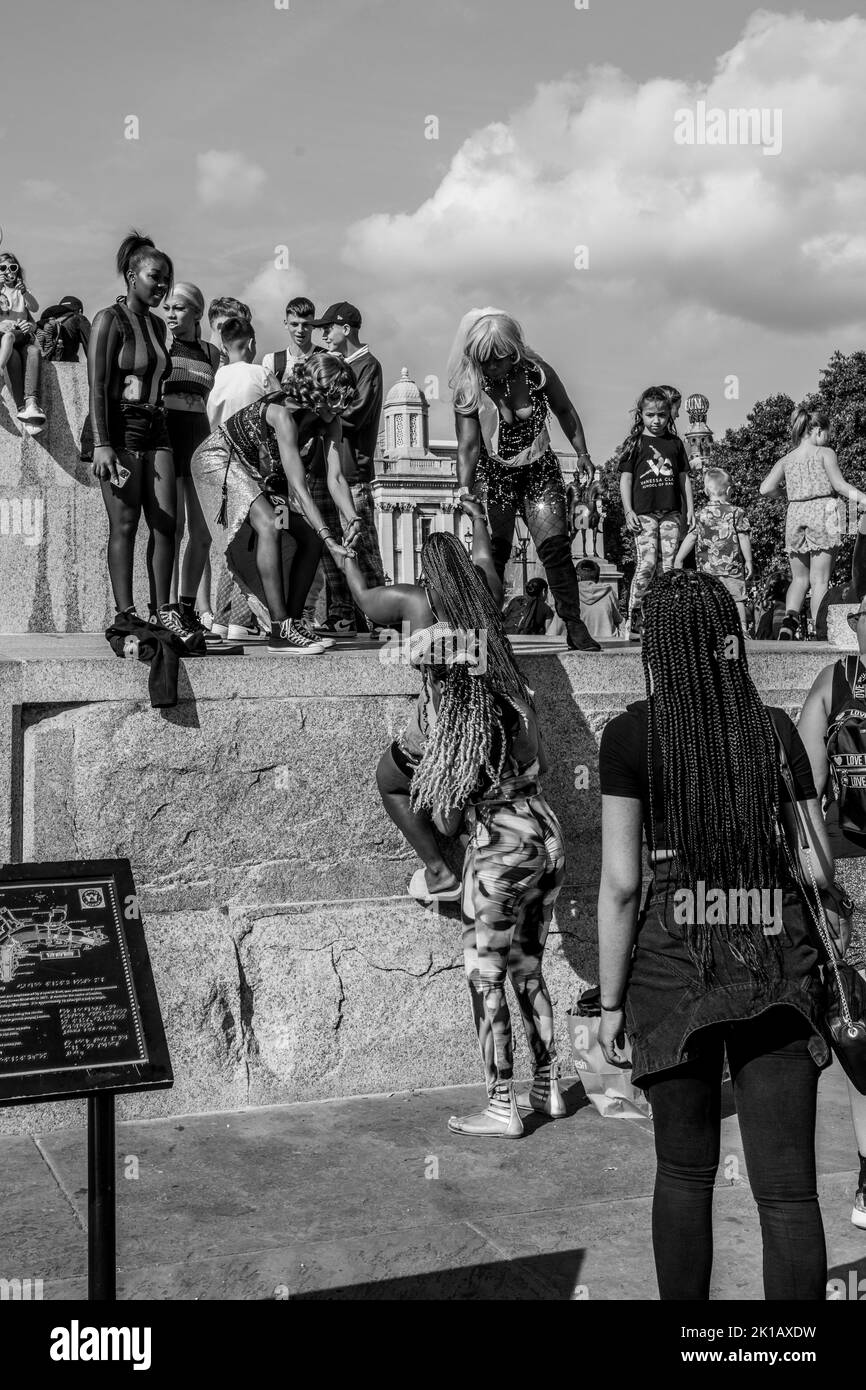 Intorno a Londra nell'anno del passaggio della regina Elisabetta II Foto Stock