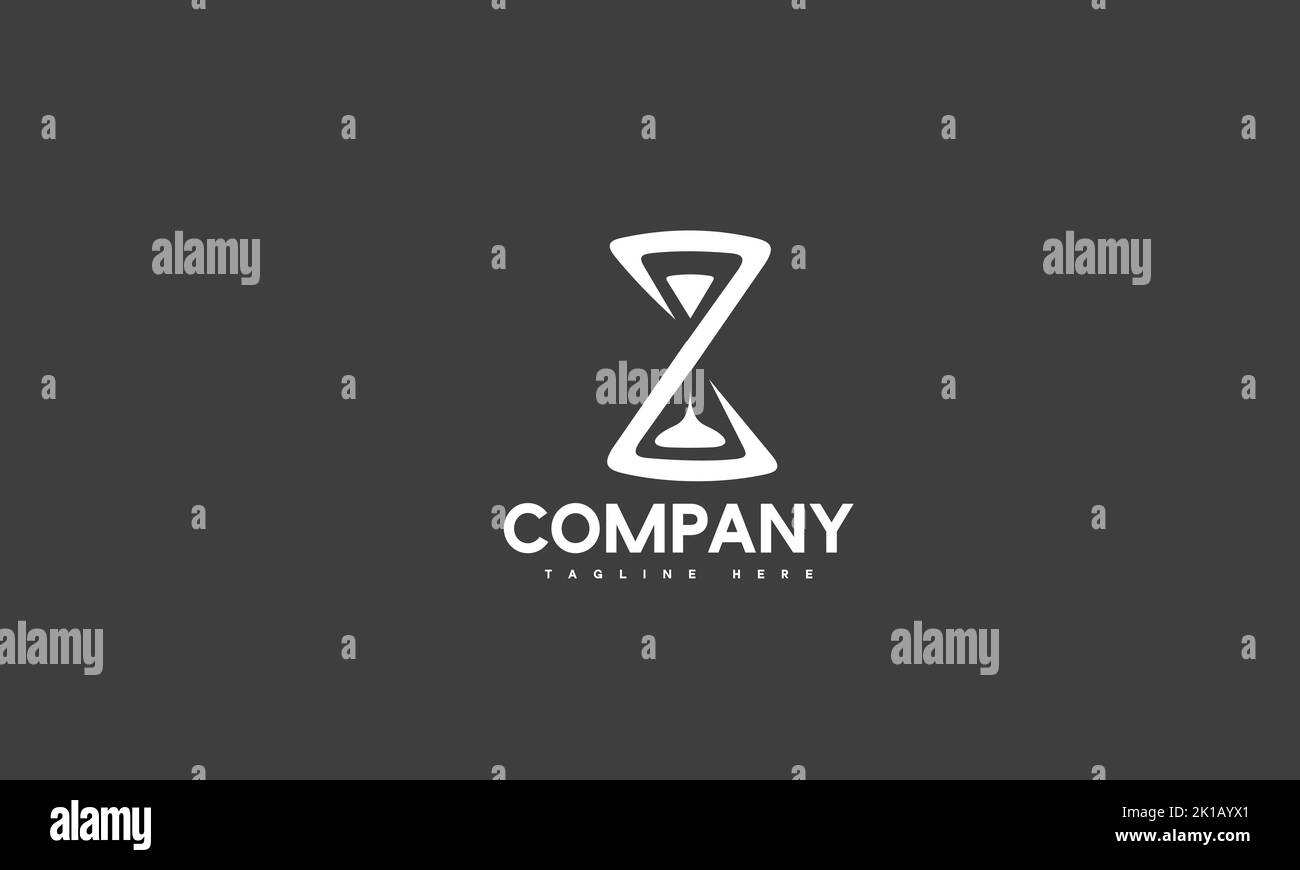 Modello con logo Z in lettere minime Illustrazione Vettoriale