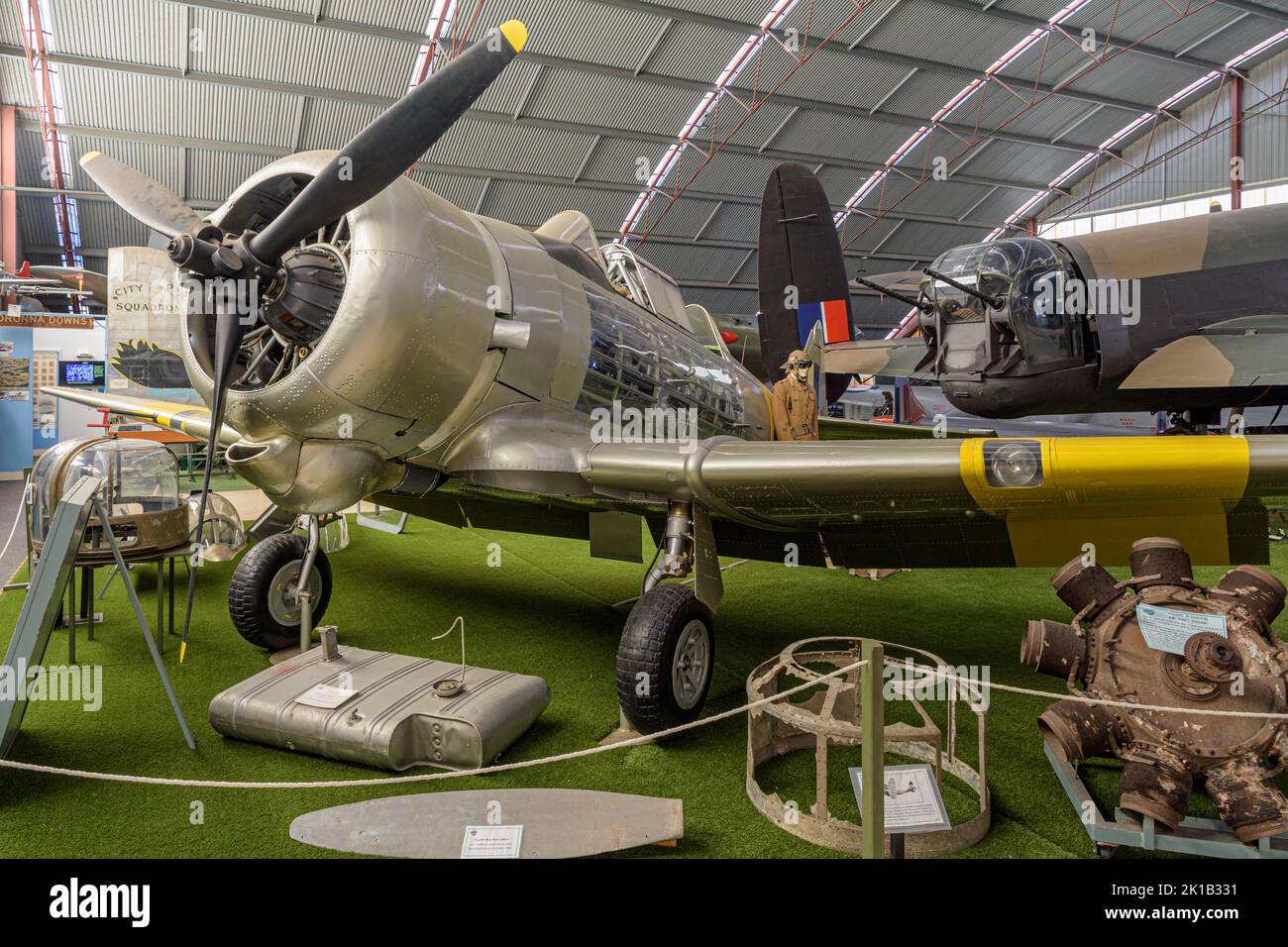 CAC Wirraway, Aviation Heritage Museum, Bull Creek, Australia Occidentale Foto Stock