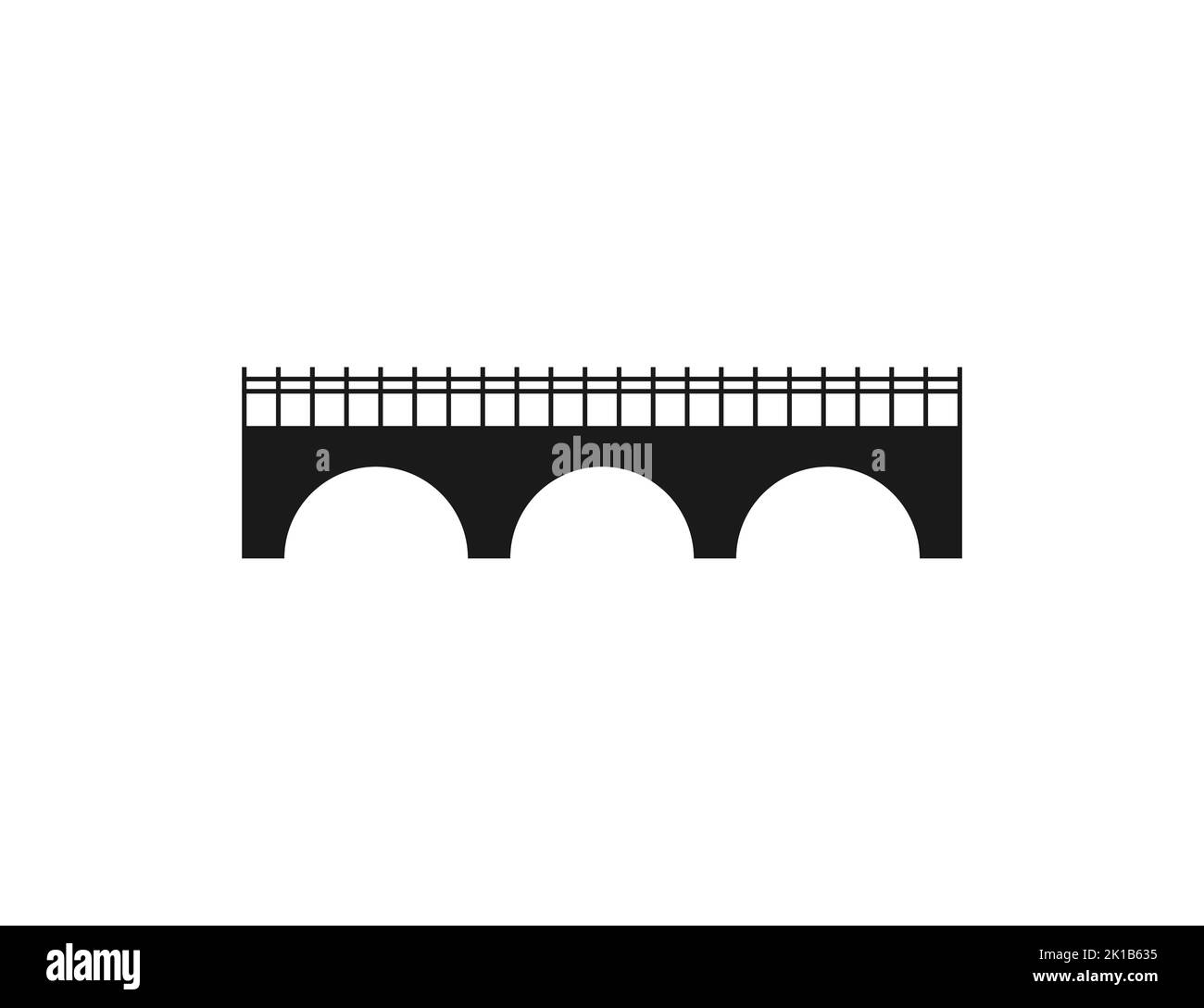 Ponte, icona della costruzione. Illustrazione vettoriale. Illustrazione Vettoriale
