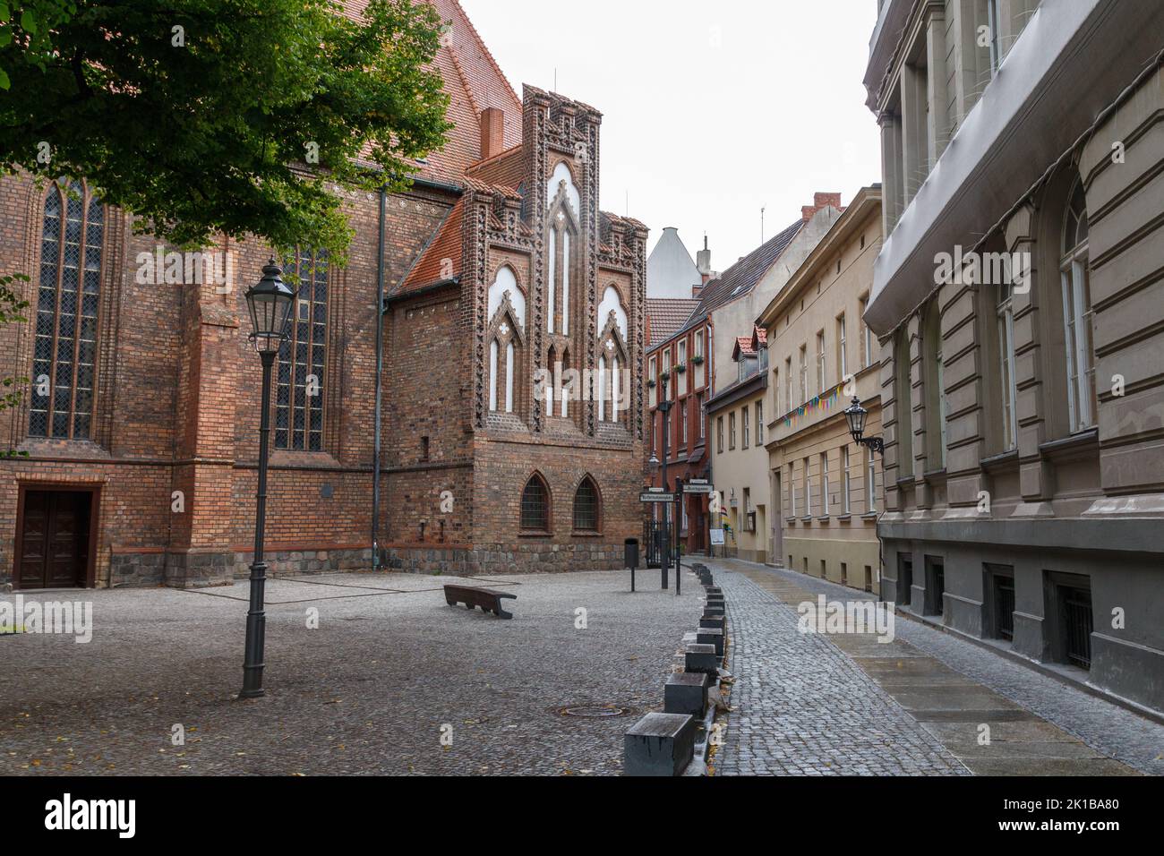 Una giornata piovosa a Spandau, Berlino Foto Stock