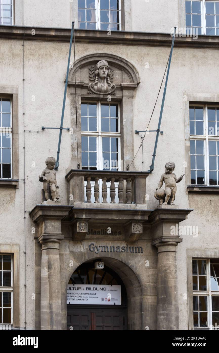 Una giornata piovosa a Spandau, Berlino Foto Stock