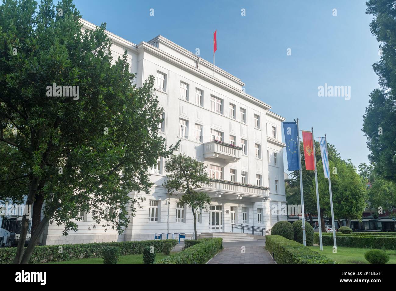 Podgorica, Montenegro - 4 giugno 2022: Assemblea Comunale di Podgorica. Foto Stock