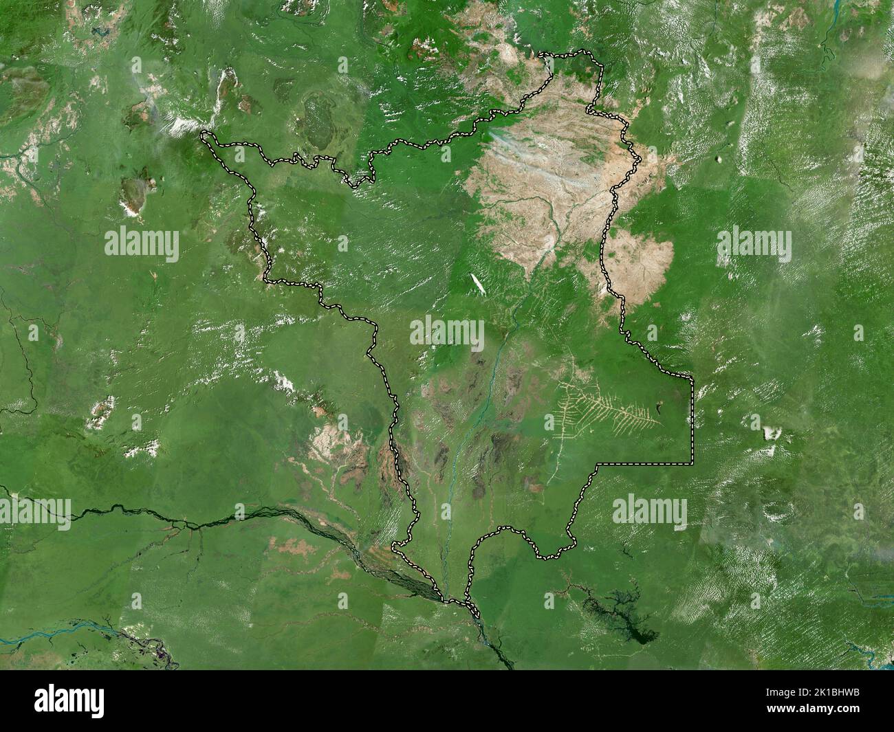 Roraima, stato del Brasile. Mappa satellitare ad alta risoluzione Foto Stock