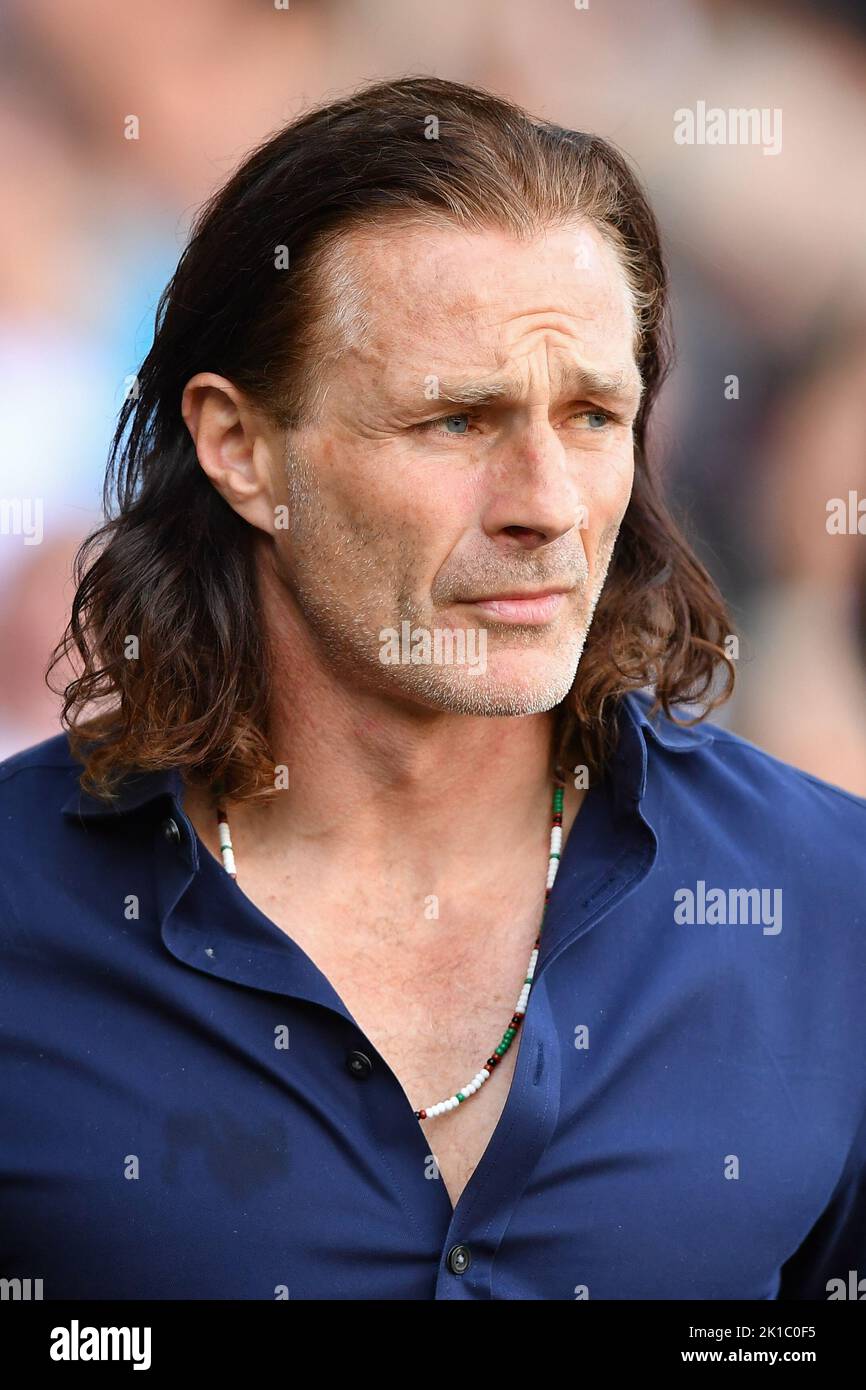 Gareth Ainsworth, manager di Wycombe Wanderers durante la partita della Sky Bet League 1 tra Derby County e Wycombe Wanderers a Pride Park, Derby sabato 17th settembre 2022. Foto Stock